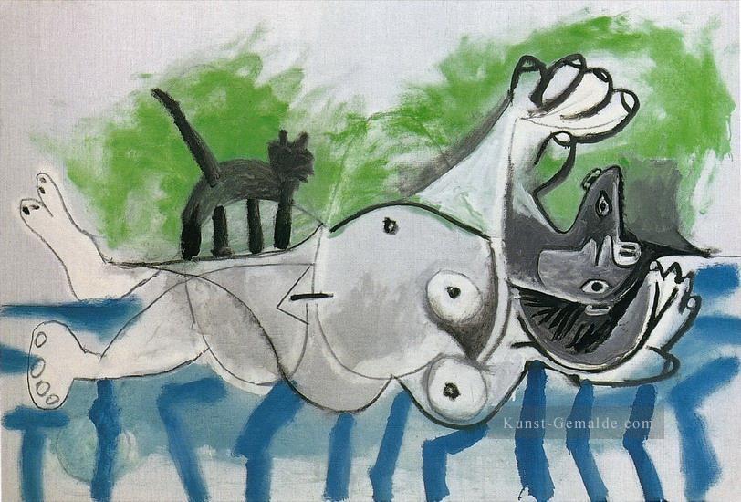 Nude couche et chat IV 1964 kubismus Pablo Picasso Ölgemälde